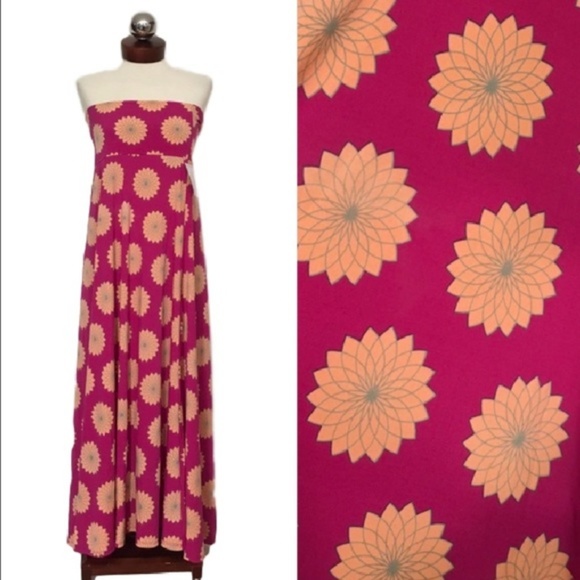 LuLaRoe Dresses & Skirts - Lularoe Maxi Skirt Dress Flower Spirograph NWT